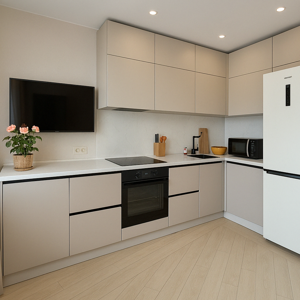 Кухня угловая минимализм — Кашемир